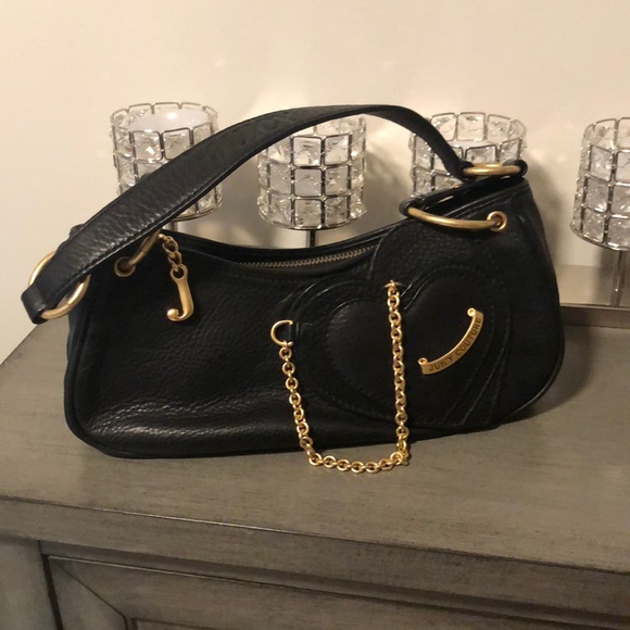 juicy couture black leather purse